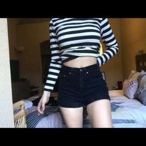 High waisted  black jeans